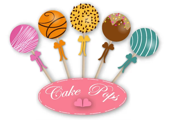 Verschiedene Cake Pops — Stockvektor