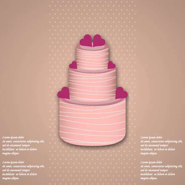 Vektoros illusztráció Valentin-torta Vektor Grafikák