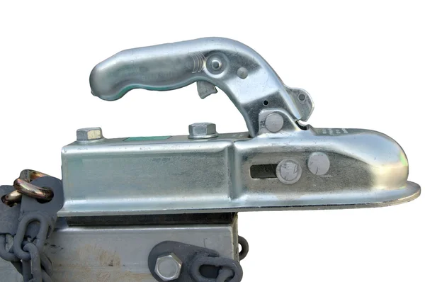 Närbild av en båt trailer hitch — Stockfoto