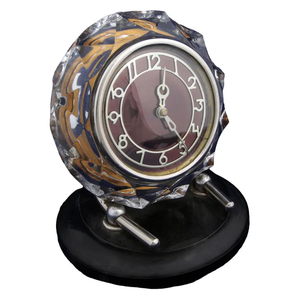 Vintage clock in the crystal frame — Stock Photo, Image