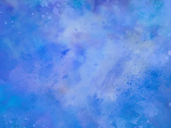 Blue Watercolor Background Texture Purple Blue White Abstract Painted Clouds — Stock Photo, Image