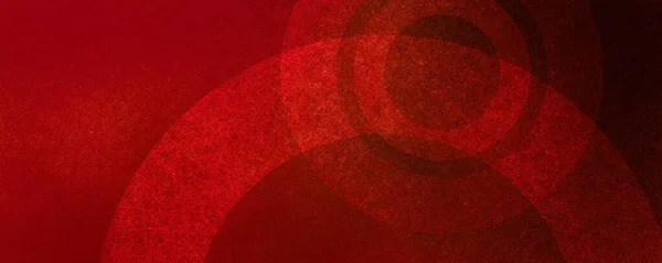 Красный Фон Абстрактными Кругами Гранжевой Текстурой Красный Цвет Геометрический Узор — стоковое фото