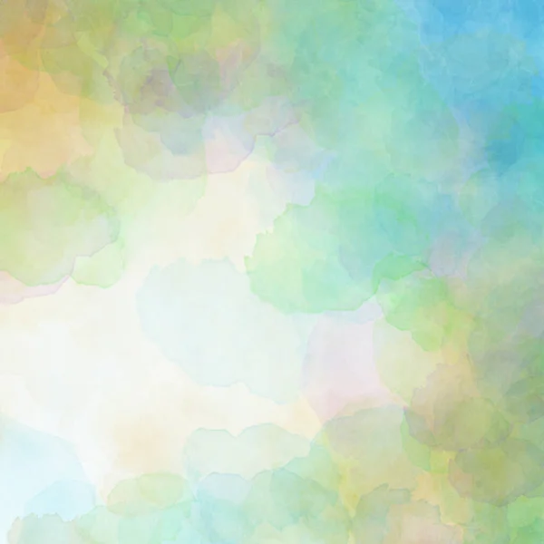 Soft Watercolor Background Blue Green Pink Yellow Spring Colors Easter — Stock Photo, Image