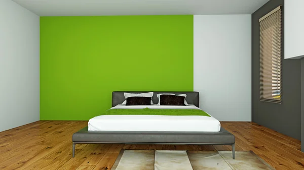 Modern interior of a bedroom 3d rendering — Stock Photo, Image