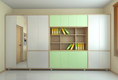 Ofis iç 3d rendering