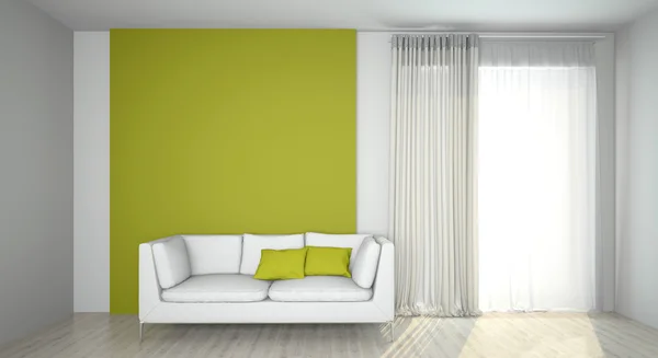 Sofa im Zimmer 3D-Rendering — Stockfoto