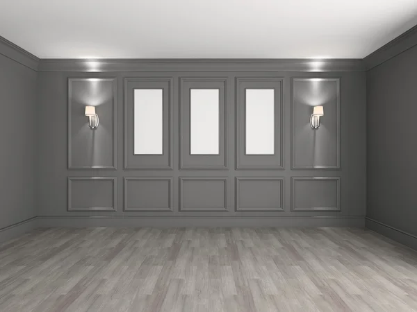 Rendering 3D interno vuoto Immagini Stock Royalty Free