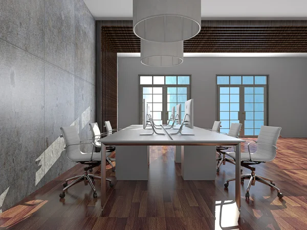 Office interior 3D rendering — Stock Photo, Image