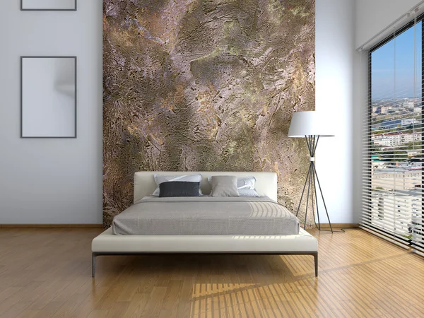 Modern interior of a bedroom 3d rendering — Stock Photo, Image