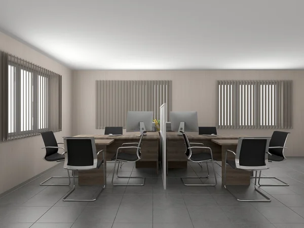 Ofis iç 3d rendering — Stok fotoğraf