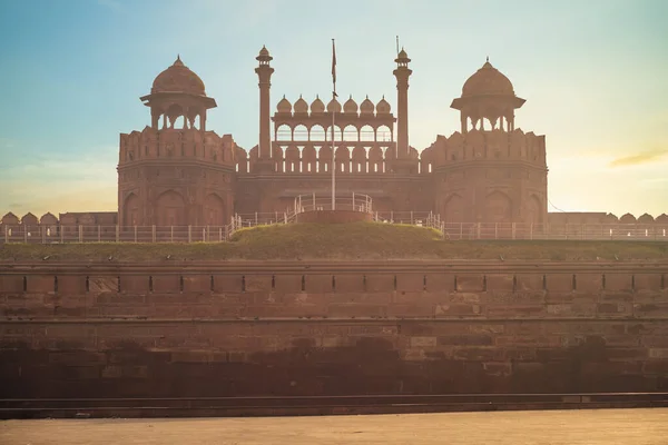 Portão Lahori Forte Vermelho Lal Qila Delhi Velho Índia — Fotografia de Stock