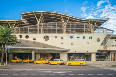 24 Aralık 2020: Tayvan Demiryolları İdaresi Pingtung hattındaki Chaozhou tren istasyonu, Pingtung İlçesi, Tayvan. 22 Şubat 1920 'de açıldı..