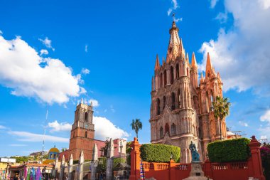 Cathedral at san miguel de Allende in bajio, mexico clipart