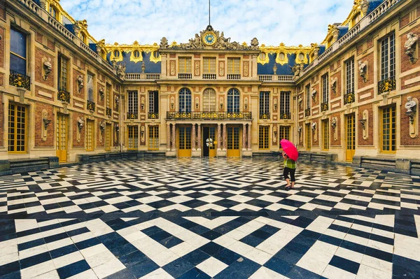 June 2015 Marble Court Facades First Chateau Palace Versailles Paris — Stock Photo, Image