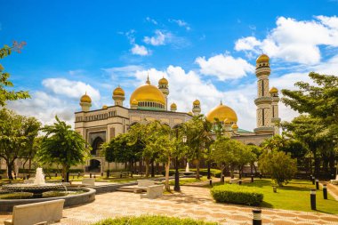 Jame Asr Hassanil Bolkiah Mosque in Bandar Seri Begawan, brunei clipart