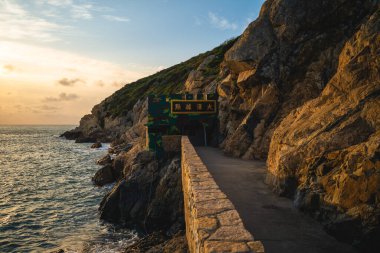Dahan Stronghold, Beihai 'da Nangan Adası, Matsu, Tayvan manzaralı bir yerde. Çeviri: Dahan Kalesi