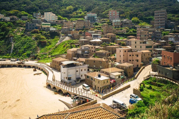 Luchtfoto Van Niujiao Dorp Nangan Eiland Matsu Taiwan — Stockfoto