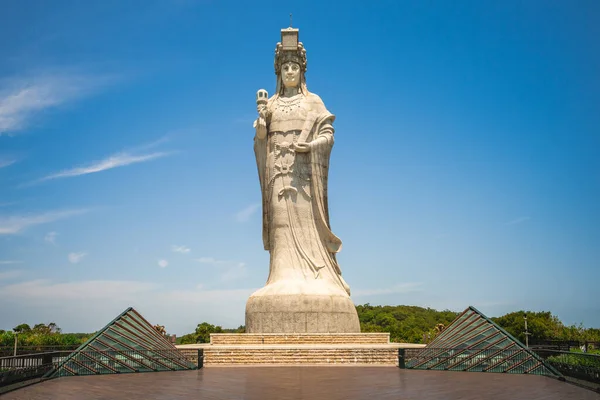 Estátua Deus Mar Mazu Ilha Nangan Matsu Taiwan — Fotografia de Stock