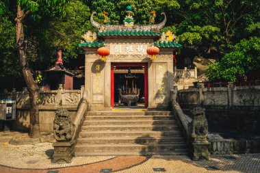 Sao Lourenco, Macau, Macao, Çin 'de bir Ma tapınağı. Çeviri: Ma Temple, Kindess tüm evrene yayılır, zarafet tüm insanları besler.