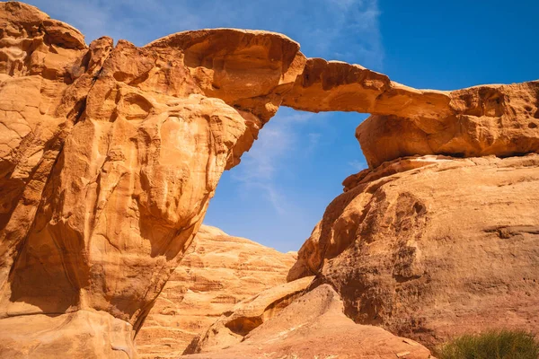 Fruth Rock Bridge Wadi Rum Woestijn Jordan — Stockfoto