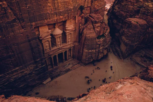 Khazneh Aka Treasury Petra Jordan Unesco世界遗产遗址 七大奇迹 — 图库照片