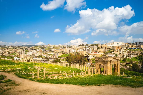 Tetrapilón Norte Literalmente Cuatro Frentes Jerash Jordania —  Fotos de Stock