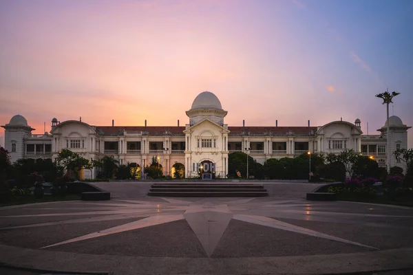 Fasad Ipoh Järnvägsstation Skymningen Ipoh Stad Malaysien — Stockfoto