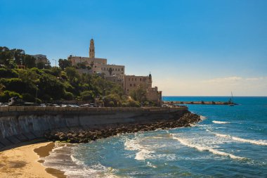 İsrail 'deki Tel Aviv Güvertesi' nden Jaffa manzarası