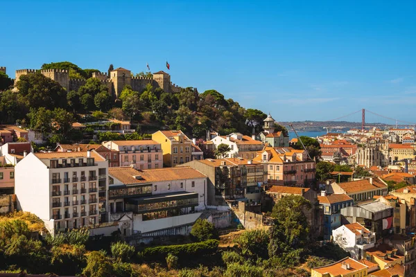 Die Landschaft Von Saint George Castle Und River Tagus Bei — Stockfoto