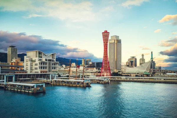 Osaka Kansai Japonya Daki Kobe Limanı Nın Ufuk Çizgisi — Stok fotoğraf