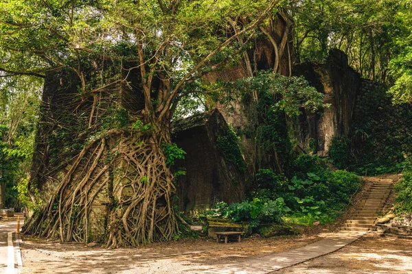 Ruïnes Van Longteng Bridge Ook Bekend Als Yutengping Bridge Miaoli — Stockfoto