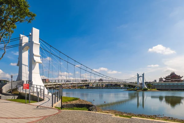 Krajobraz Longtan Large Tourist Pond Mieście Taoyuan Tajwan — Zdjęcie stockowe