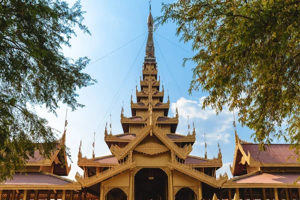 Bejárata Mandalay Palota Mandalay Található Mianmar Burma — Stock Fotó