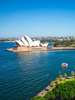 5 Ocak 2019 Sydney, New South Wales, Avustralya 'da bulunan Sydney Harbour' da çok katlı bir sahne sanatları merkezi. 28 Haziran 2007 'de UNESCO Dünya Mirasları Listesi haline geldi..