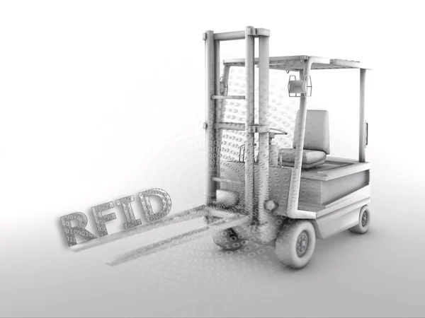 RFID - vorkheftruck — Stockfoto