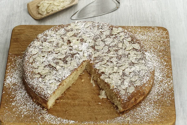 Ricottamandelkuchen — Stockfoto