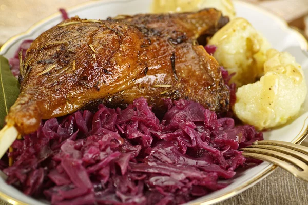 Fried Goose leg Stock Image