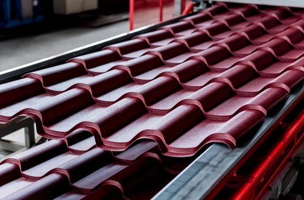 Metalen plaat vormen machine in de moderne metaalbewerking fabriek. — Stockfoto