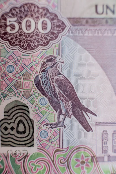 Recolha de dinheiro mundial. Fragmentos de dinheiro dos Emirados Árabes Unidos — Fotografia de Stock