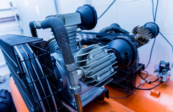 Ventilador de aire acondicionado industrial metálico. HVAC. Fondo del ventilador de ventilación — Foto de Stock