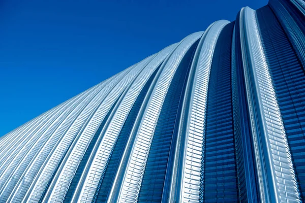 The surface of a industrial metal roof. Abstract background — Stock Photo, Image