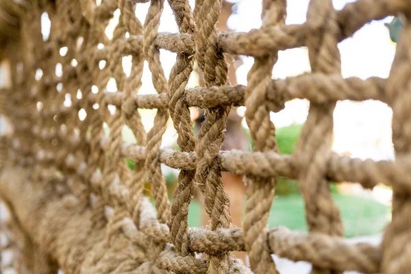 Textura e padrão de corda marrom velha — Fotografia de Stock