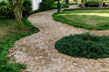 Tropikal yaz bahçesinin lüks peyzaj tasarımı