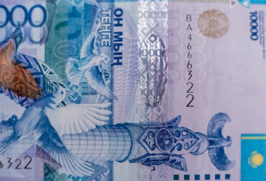 Dünya para koleksiyonu. Kazak parasının parçaları.