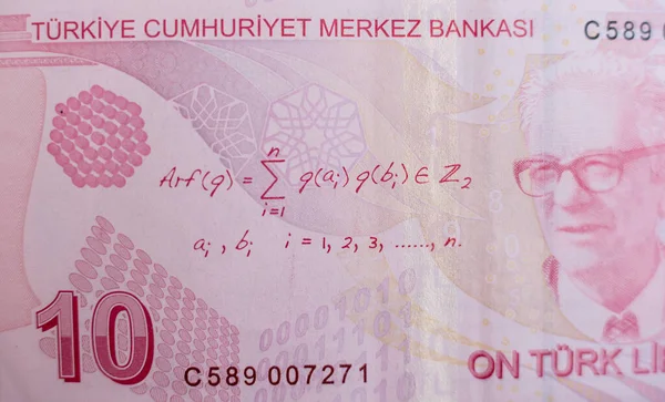 Recolha de dinheiro mundial. Fragmentos de dinheiro turco — Fotografia de Stock