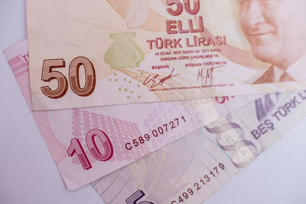World money collection. Fragments of Turkish money