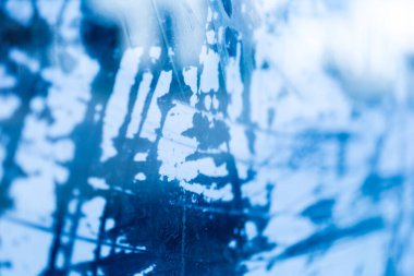 Eski kirli pencere camının güzel örtülü dokusu