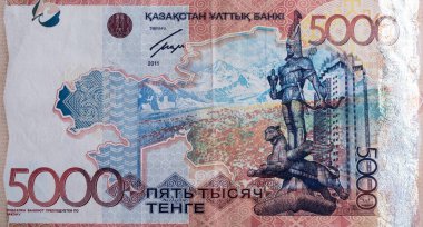 Dünya para koleksiyonu. Kazak parasının parçaları.