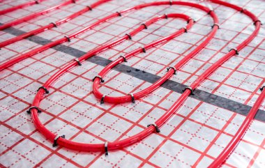 Su ısıtma sistemi ve yer altı ısıtma sistemi.