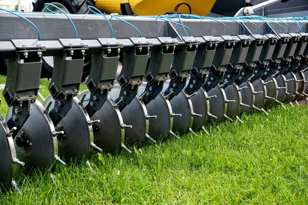 New modern agricultural machinery and equipment details — Stock Photo, Image